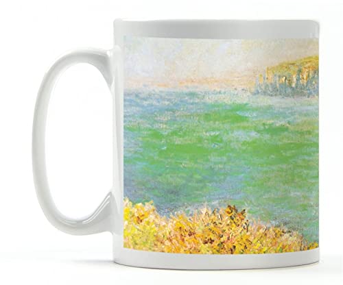 1art1 Claude Monet, Klippe in Varengeville, 1882 Foto-Tasse Kaffeetasse (9x8 cm) + 1x Überraschungs-Sticker von 1art1