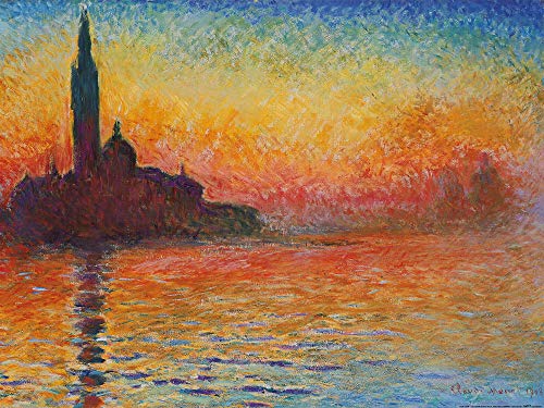 1art1 Claude Monet Poster Abendstimmung In Venedig, 1908 Kunstdruck Bild 80x60 cm von 1art1