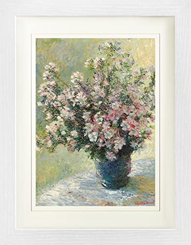 1art1 Claude Monet Poster Blumenstrauß aus Malven, 1881 Gerahmtes Bild Mit Edlem Passepartout | Wand-Bilder | Im Bilderrahmen 40x30 cm von 1art1