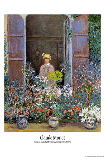 1art1 Claude Monet Poster Camille Monet Am Fenster, Argenteuil, 1873 Plakat | Bild 91x61 cm von 1art1