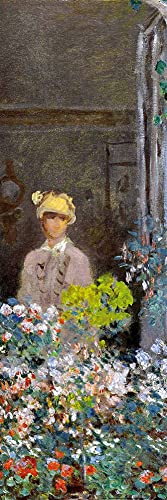 1art1 Claude Monet Poster Camille Monet Am Fenster, Argenteuil, 1873 Kunstdruck Bild 91x30 cm von 1art1