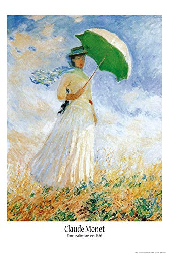 1art1 Claude Monet Poster Frau Mit Sonnenschirm, 1886 Plakat | Bild 91x61 cm von 1art1