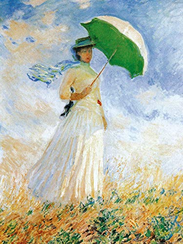 1art1 Claude Monet Poster Frau Mit Sonnenschirm, 1886 Kunstdruck Bild 80x60 cm von 1art1