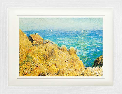 1art1 Claude Monet Poster Haus des Zollwärters In Varengeville, 1882 Gerahmtes Bild Mit Edlem Passepartout | Wand-Bilder | Im Bilderrahmen 40x30 cm von 1art1