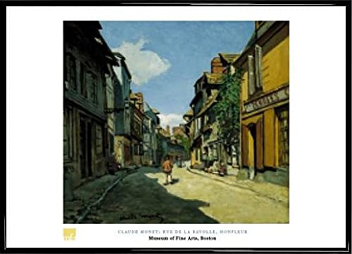 1art1 Claude Monet Poster Kunstdruck Bild und Kunststoff-Rahmen - Rue De La Bavolle, Honfleur (70 x 50cm) von 1art1
