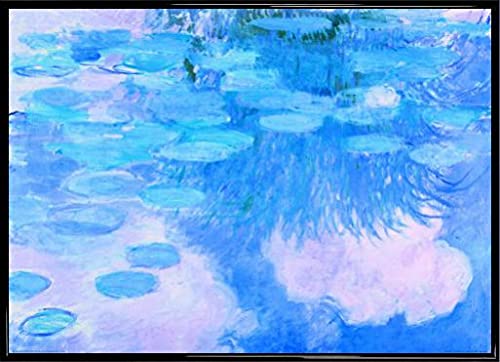 1art1 Claude Monet Poster Kunstdruck Bild und Kunststoff-Rahmen - Waterlilies, 1914-17 (70 x 50cm) von 1art1