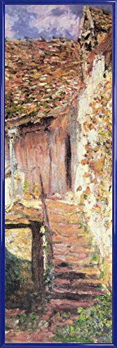 1art1 Claude Monet Poster Kunstdruck Bild und Kunststoff-Rahmen - Die Treppe, 1878 (91 x 30cm) von 1art1