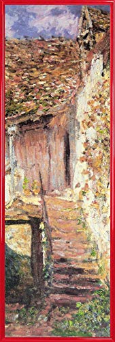 1art1 Claude Monet Poster Kunstdruck Bild und Kunststoff-Rahmen - Die Treppe, 1878 (91 x 30cm) von 1art1