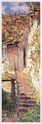 1art1 Claude Monet Poster Kunstdruck Bild und Kunststoff-Rahmen - Die Treppe, 1878 (91 x 30cm) von 1art1