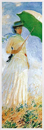 1art1 Claude Monet Poster Kunstdruck Bild und Kunststoff-Rahmen - Frau Mit Sonnenschirm, 1886 (91 x 30cm) von 1art1