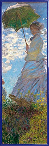 1art1 Claude Monet Poster Kunstdruck Bild und Kunststoff-Rahmen - Frau Mit Sonnenschirm, Madame Monet Mit Ihrem Sohn, 1875 (91 x 30cm) von 1art1