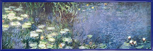 1art1 Claude Monet Poster Kunstdruck Bild und Kunststoff-Rahmen - Seerosen, Morgen (91 x 30cm) von 1art1