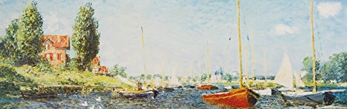 1art1 Claude Monet Rote Boote Bei Argenteuil, 1875, 1-Teilig Selbstklebende Fototapete Poster-Tapete 240x75 cm von 1art1