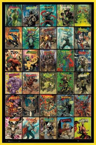 1art1 DC Comics Poster Plakat | Bild und Kunststoff-Rahmen - Forever Evil Compilation (91 x 61cm) von 1art1