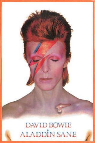 1art1 David Bowie Poster Plakat | Bild und Kunststoff-Rahmen - Aladdin Sane (91 x 61cm) von 1art1