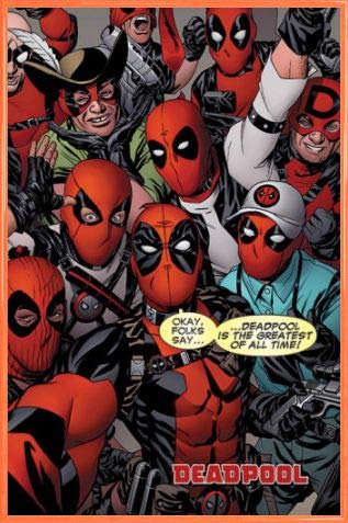 1art1 Deadpool Poster Plakat | Bild und Kunststoff-Rahmen - Selfie, Say, Deadpool is The Greatest of All Times (91 x 61cm) von 1art1