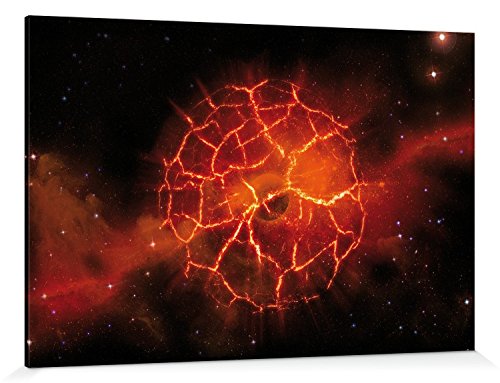 1art1 Der Weltraum Poster Black Hole Sun Bilder Leinwand-Bild Auf Keilrahmen | XXL-Wandbild Poster Kunstdruck Als Leinwandbild 180x120 cm von 1art1