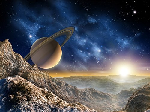 1art1 Der Weltraum Planet Saturn, 4-Teilig Fototapete Poster-Tapete 360x255 cm von 1art1