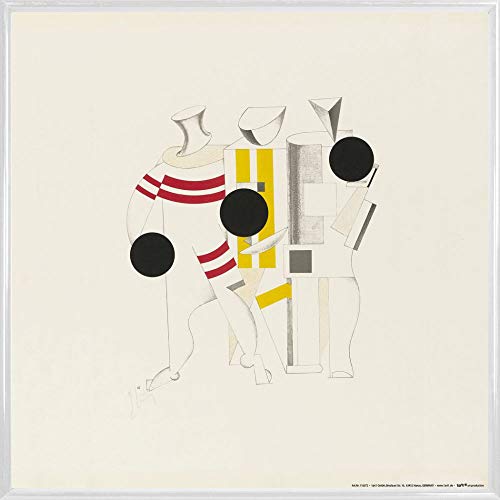 1art1 EL Lissitzky Poster Kunstdruck Bild und Kunststoff-Rahmen - Sieg Über Die Sonne, Sportsmänner, 1923 (40 x 40cm) von 1art1