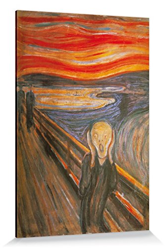 1art1 Edvard Munch Poster Der Schrei, 1893 Bilder Leinwand-Bild Auf Keilrahmen | XXL-Wandbild Poster Kunstdruck Als Leinwandbild 180x120 cm von 1art1