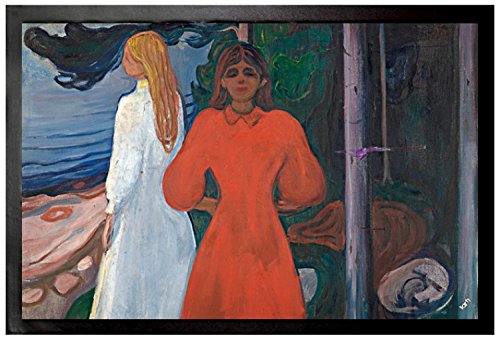 1art1 Edvard Munch Rot Und Weiß, 1899–1900 Fußmatte Dekomatte Innenbereich | Design Türmatte 60x40 cm von 1art1