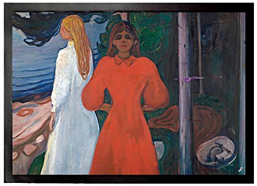 1art1 Edvard Munch Rot Und Weiß, 1899–1900 Fußmatte Dekomatte Innenbereich | Design Türmatte 70x50 cm von 1art1