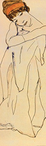 1art1 Egon Schiele Die Tänzerin, 1913, 1-Teilig Selbstklebende Fototapete Poster-Tapete 240x75 cm von 1art1