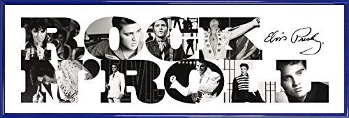 1art1 Elvis Presley Poster Kunstdruck Bild und Kunststoff-Rahmen - Rock N' Roll (91 x 30cm) von 1art1