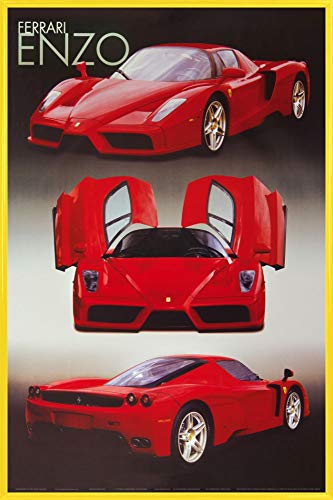 1art1 Ferrari Poster Plakat | Bild und Kunststoff-Rahmen - Enzo, Collage (91 x 61cm) von 1art1