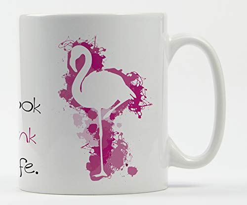1art1 Flamingos Always Look On The Pink Side of Life Foto-Tasse Kaffeetasse 9x8 cm von 1art1