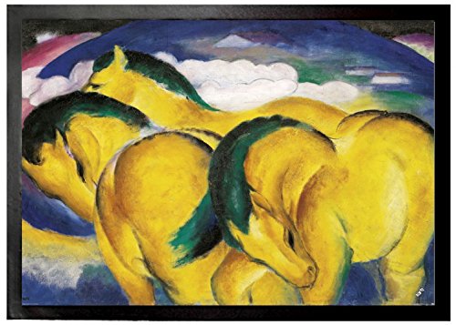 1art1 Franz Marc Die Kleinen Gelben Pferde, 1912 Fußmatte Dekomatte Innenbereich | Design Türmatte 70x50 cm von 1art1