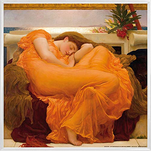 1art1 Frederic Lord Leighton Poster Kunstdruck Bild und Kunststoff-Rahmen - Flaming June, 1895 (40 x 40cm) von 1art1