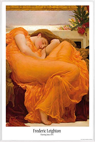 1art1 Frederic Lord Leighton Poster Plakat | Bild und Kunststoff-Rahmen - Flaming June, 1895 (91 x 61cm) von 1art1