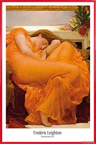 1art1 Frederic Lord Leighton Poster Plakat | Bild und Kunststoff-Rahmen - Flaming June, 1895 (91 x 61cm) von 1art1
