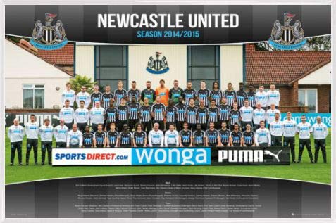 Fußball Poster Plakat | Bild und Kunststoff-Rahmen - Newcastle United, Team Photo 14/15 (91 x 61cm) von 1art1