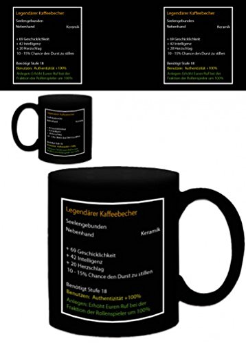 1art1 Gaming Legendärer Kaffeebecher Foto-Tasse Kaffeetasse 9x8 cm von 1art1