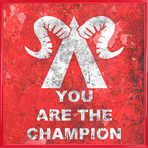 1art1 Gaming Poster Kunstdruck Bild und Kunststoff-Rahmen - You Are The Champion (40 x 40cm) von 1art1