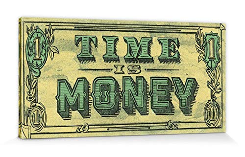 1art1 Geld Poster Time is Money, Barry Goodman Bilder Leinwand-Bild Auf Keilrahmen | XXL-Wandbild Poster Kunstdruck Als Leinwandbild 100x50 cm von 1art1