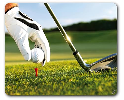 1art1 Golf Der Perfekte Schwung In Den Tag Mauspad 23x19 cm von 1art1