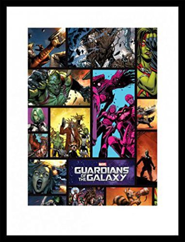 1art1 Guardians of The Galaxy Poster Kunstdruck Bild und MDF-Rahmen Schwarz - Comics (80 x 60cm) von 1art1