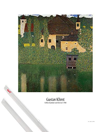 1art1 Gustav Klimt Plakat | Bild (91x61 cm) Schloss Kammer Am Attersee I, 1910 + EIN Paar Posterleisten, Transparent von 1art1