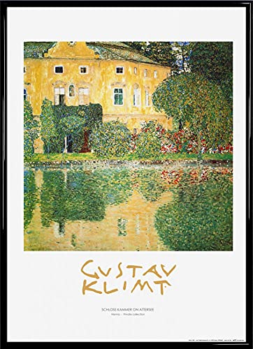 1art1 Gustav Klimt Poster Kunstdruck Bild und Kunststoff-Rahmen - Schloss Kammer Am Attersee III (70 x 50cm) von 1art1