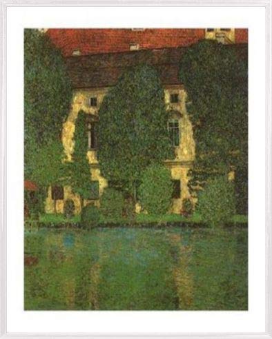 1art1 Gustav Klimt Poster Kunstdruck Bild und Kunststoff-Rahmen - Schloss Kammer Am Attersee VI (50 x 40cm) von 1art1