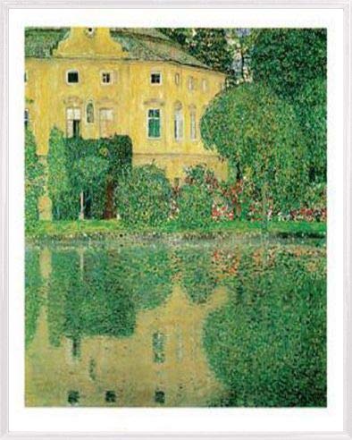 1art1 Gustav Klimt Poster Kunstdruck Bild und Kunststoff-Rahmen - Schloss Kammer Am Attersee VII (50 x 40cm) von 1art1