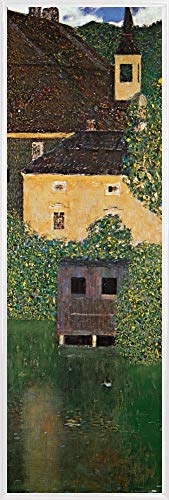 1art1 Gustav Klimt Poster Kunstdruck Bild und Kunststoff-Rahmen - Schloss Kammer Am Attersee I, 1910 (91 x 30cm) von 1art1