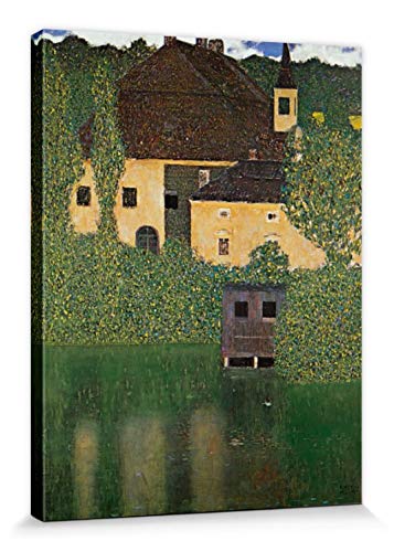 1art1 Gustav Klimt Poster Schloss Kammer Am Attersee I, 1910 Bilder Leinwand-Bild Auf Keilrahmen | XXL-Wandbild Poster Kunstdruck Als Leinwandbild 40x30 cm von 1art1