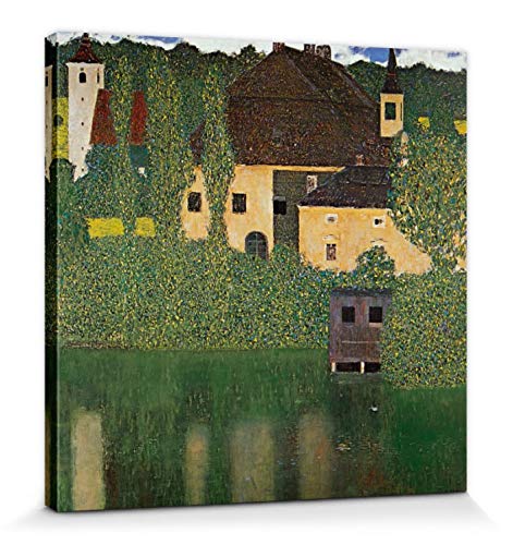 1art1 Gustav Klimt Poster Schloss Kammer Am Attersee I, 1910 Bilder Leinwand-Bild Auf Keilrahmen | XXL-Wandbild Poster Kunstdruck Als Leinwandbild 40x40 cm von 1art1