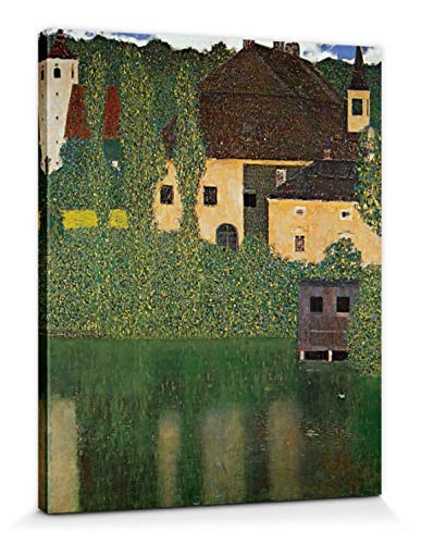 1art1 Gustav Klimt Poster Schloss Kammer Am Attersee I, 1910 Bilder Leinwand-Bild Auf Keilrahmen | XXL-Wandbild Poster Kunstdruck Als Leinwandbild 50x40 cm von 1art1