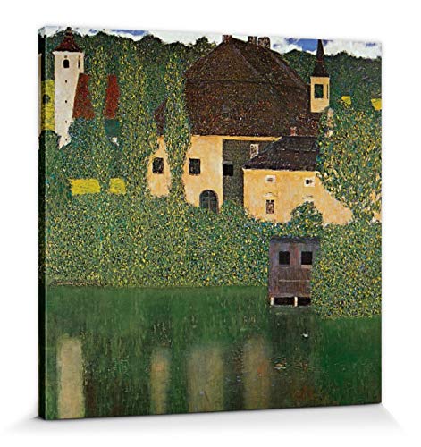 1art1 Gustav Klimt Poster Schloss Kammer Am Attersee I, 1910 Bilder Leinwand-Bild Auf Keilrahmen | XXL-Wandbild Poster Kunstdruck Als Leinwandbild 70x70 cm von 1art1