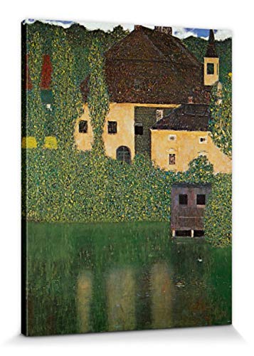 1art1 Gustav Klimt Poster Schloss Kammer Am Attersee I, 1910 Bilder Leinwand-Bild Auf Keilrahmen | XXL-Wandbild Poster Kunstdruck Als Leinwandbild 80x60 cm von 1art1